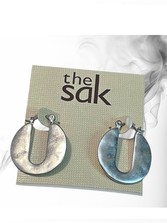 The Sak Jewelry - The Sak Silver Earrings Cut Out Hoops Dangle Pierced NWT